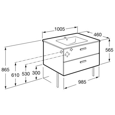 ROCA Тумба с умывальником Victoria Basic (A855851422)